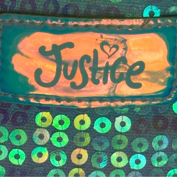 Justice Pom Pom sequin Ombre small / mini backpack bookbag - Picture 10 of 16